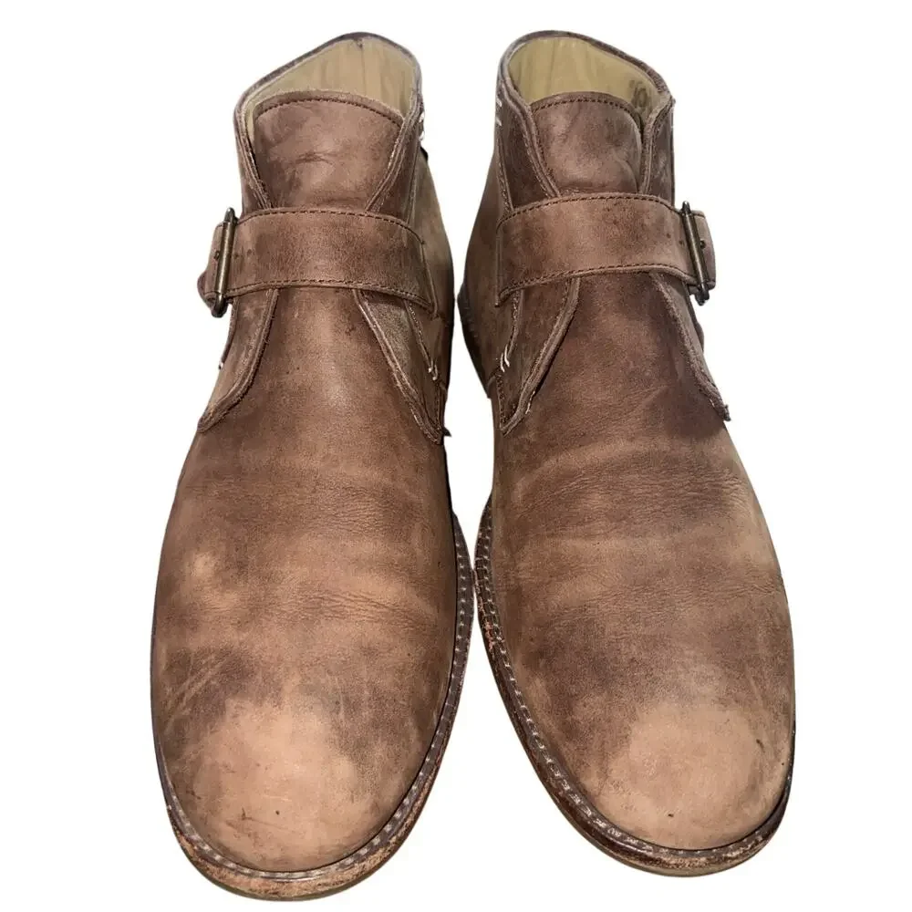 UGG Australia Men’s 10M Graham Distressed Leather Strap Boots Casual 1003381